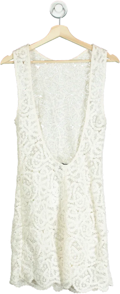 Mandi Breeze White Margot crochet Lace Dress UK S