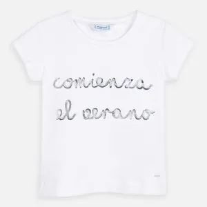 Mayoral 'Summer Begins' White T-Shirt