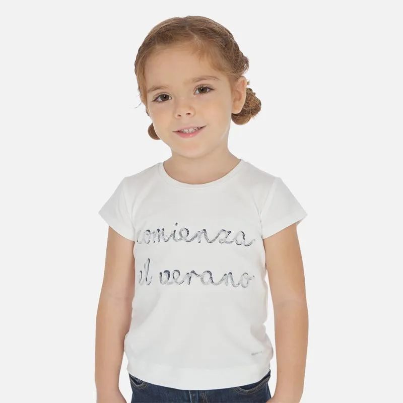 Mayoral 'Summer Begins' White T-Shirt