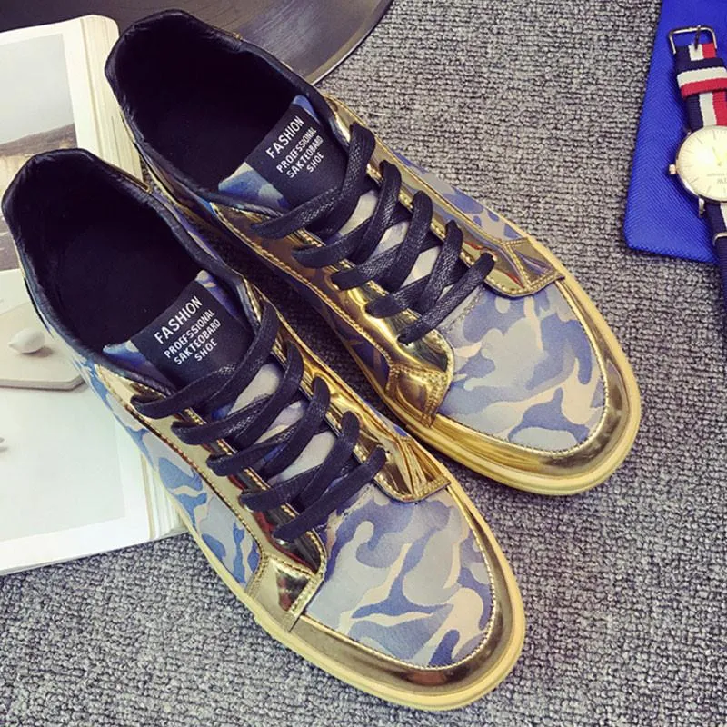 Men's Golden Camo Low Tops