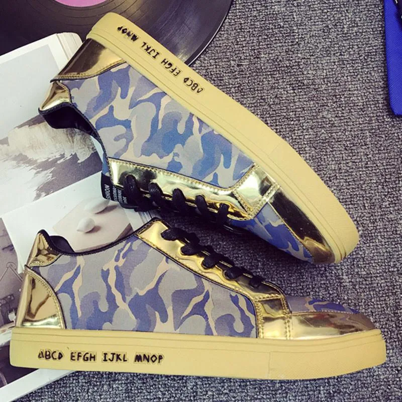 Men's Golden Camo Low Tops