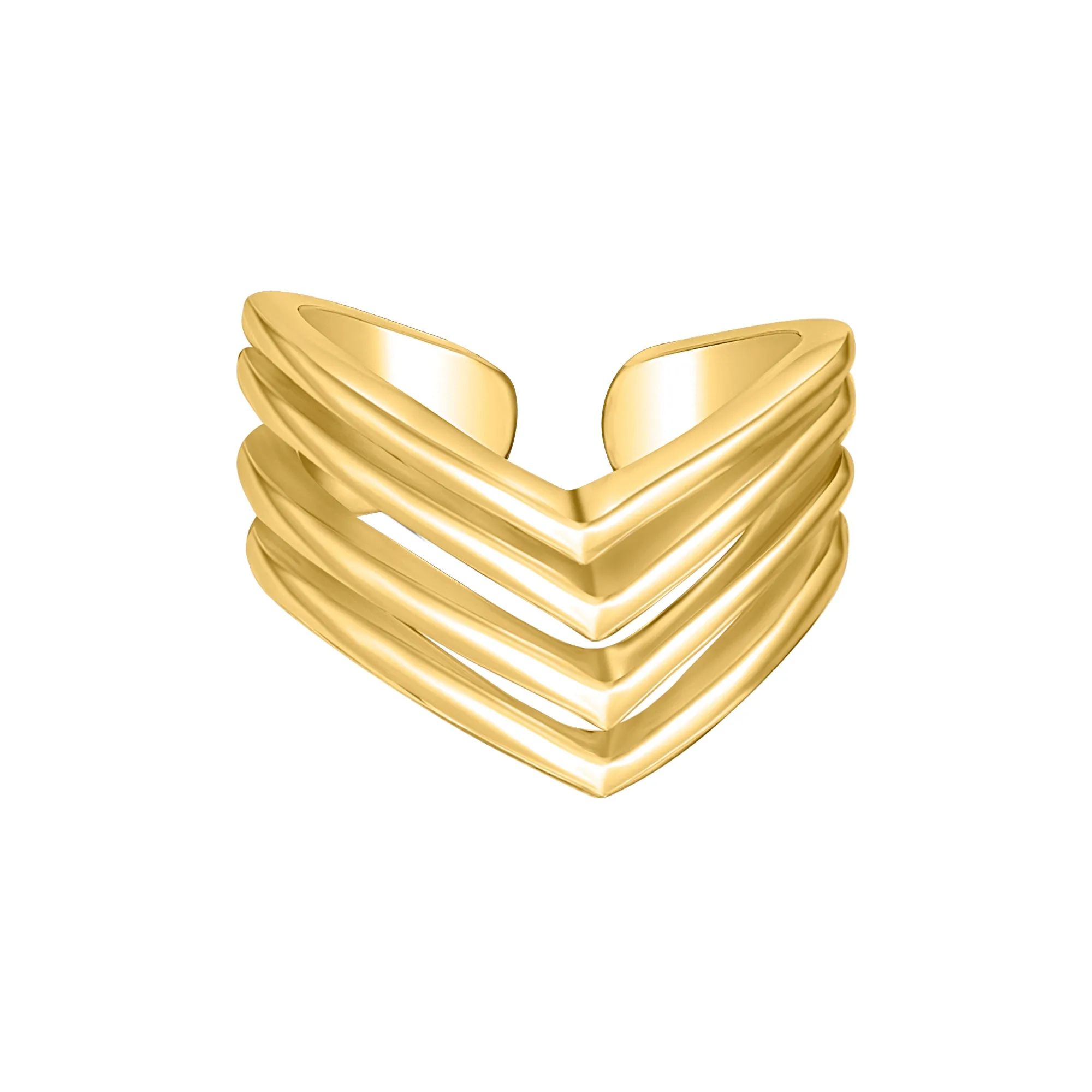 MIGRANT RING MIDI gold plated