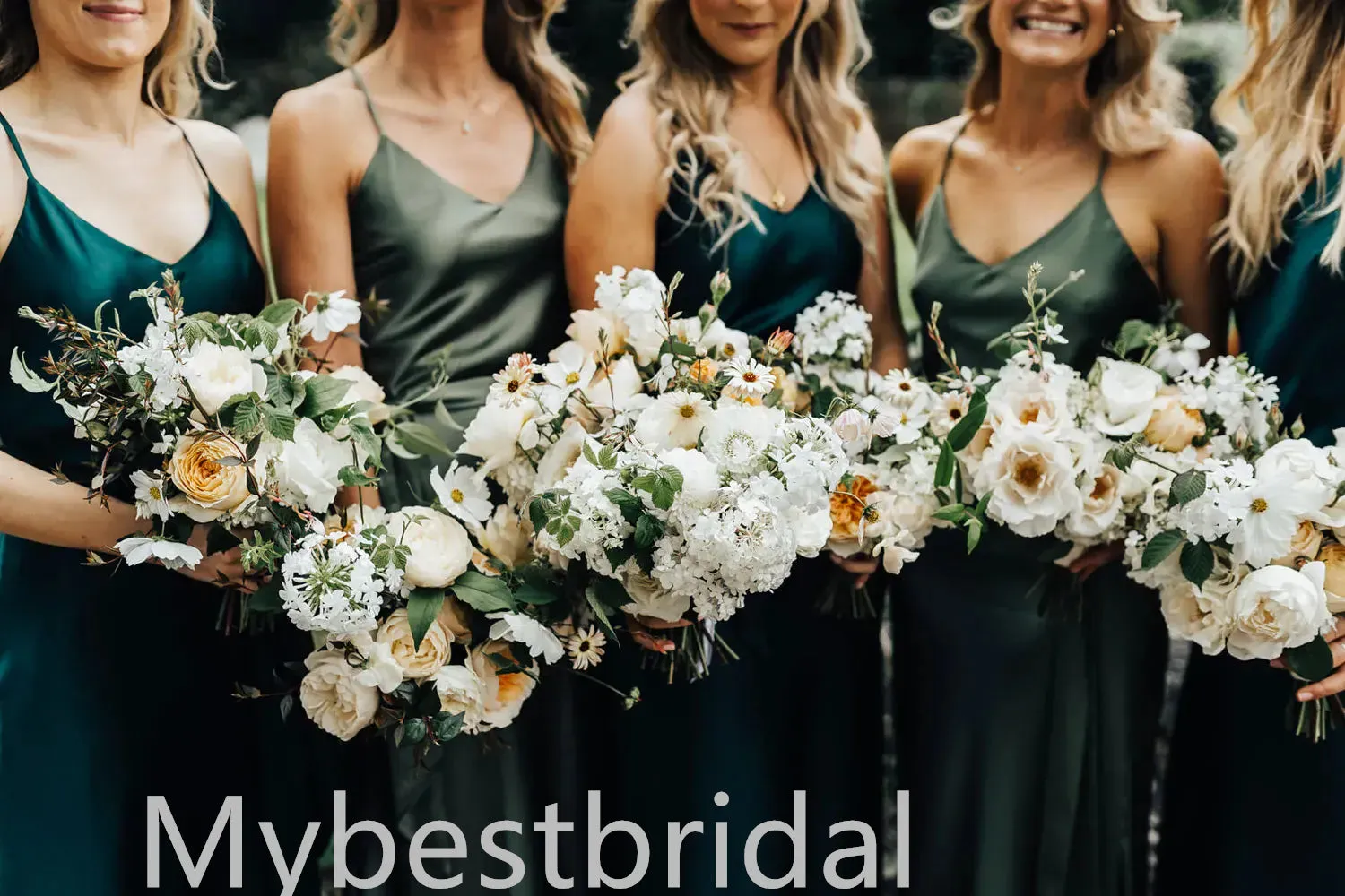 Mismatched Elegant Sleeveless V-neck A-line Bridesmaid Dressess, BDS0318