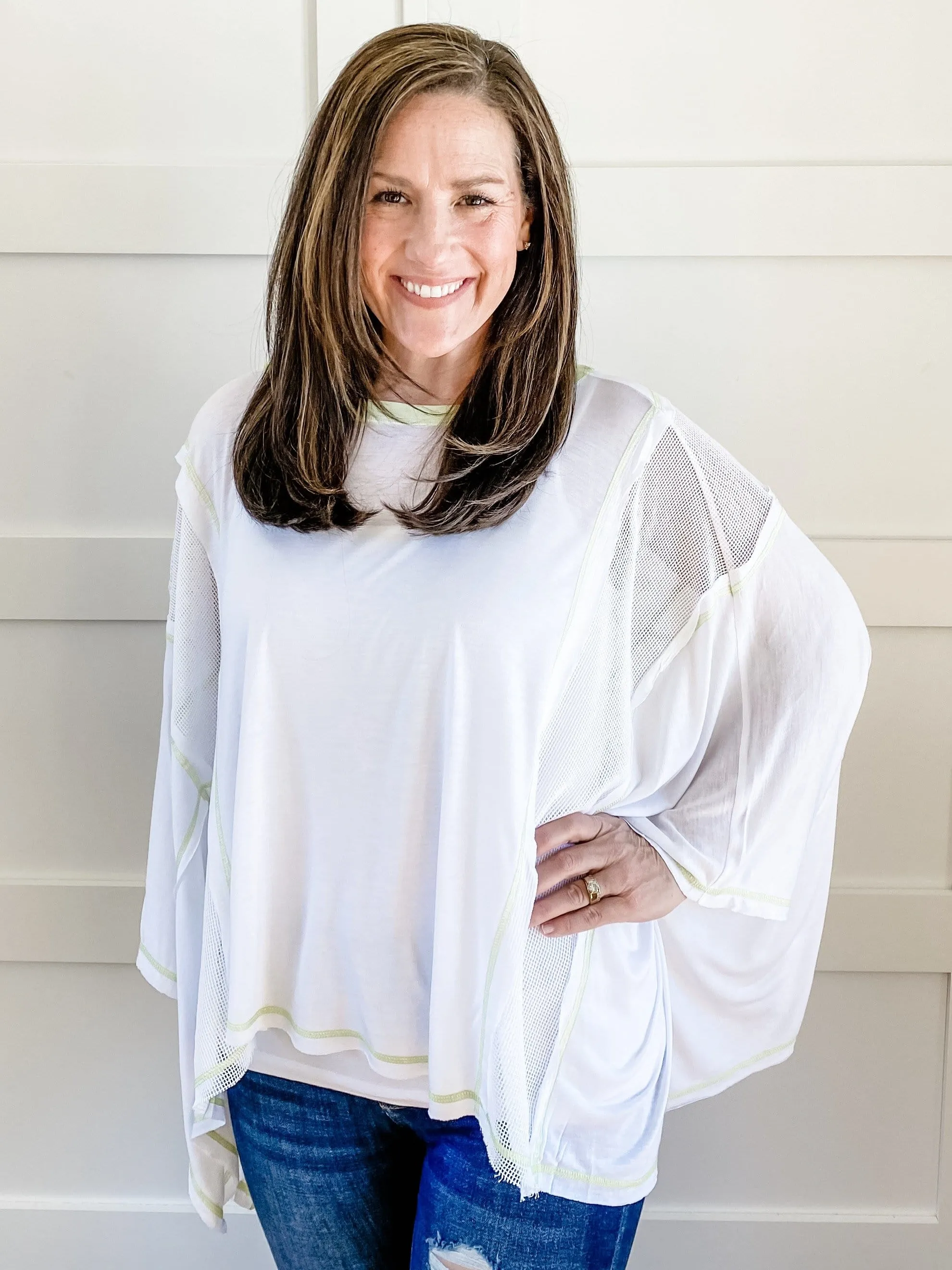 NATALIE BOATNECK PONCHO