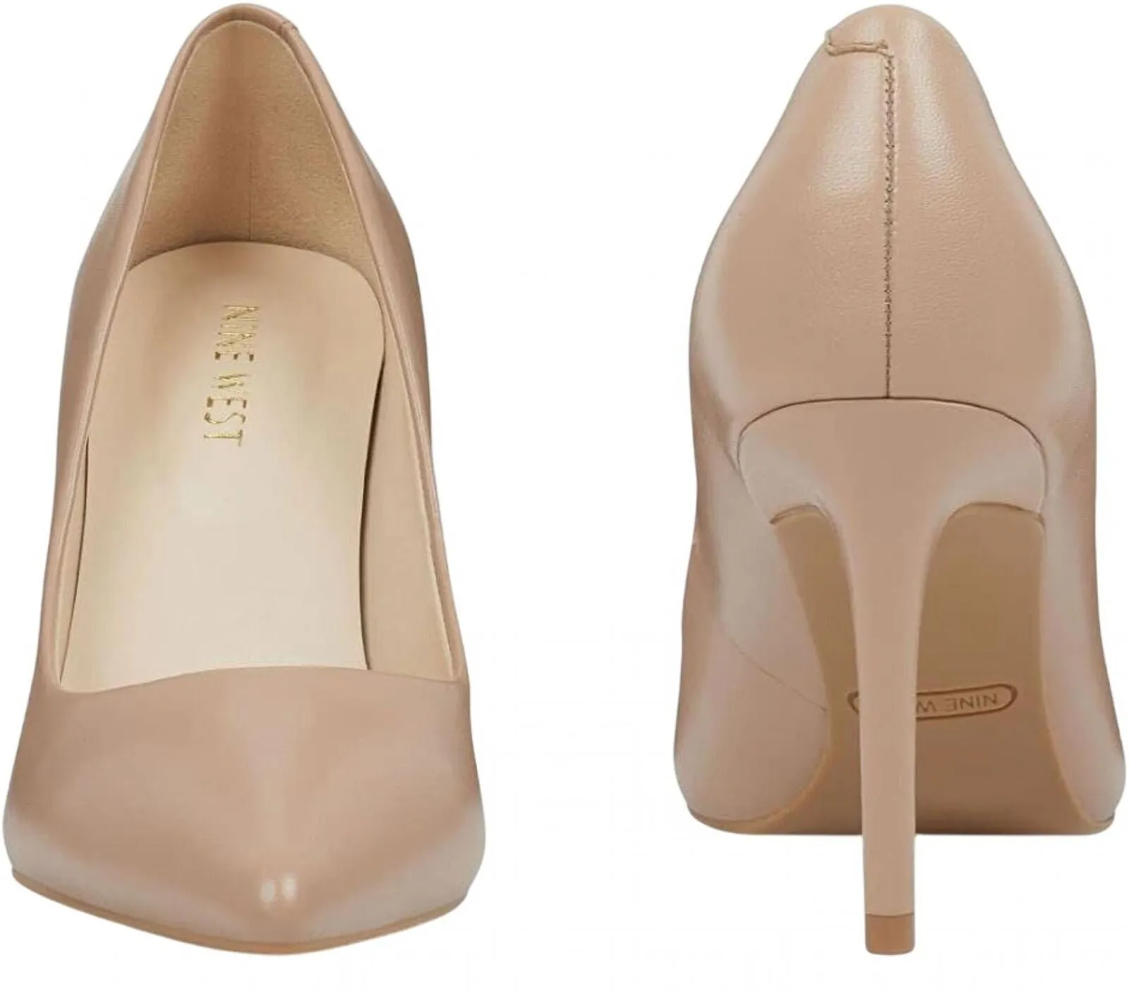 Nine West Women's Stiletto Heels Etta Pumps ETTANUDE Tan Brown 6.5M