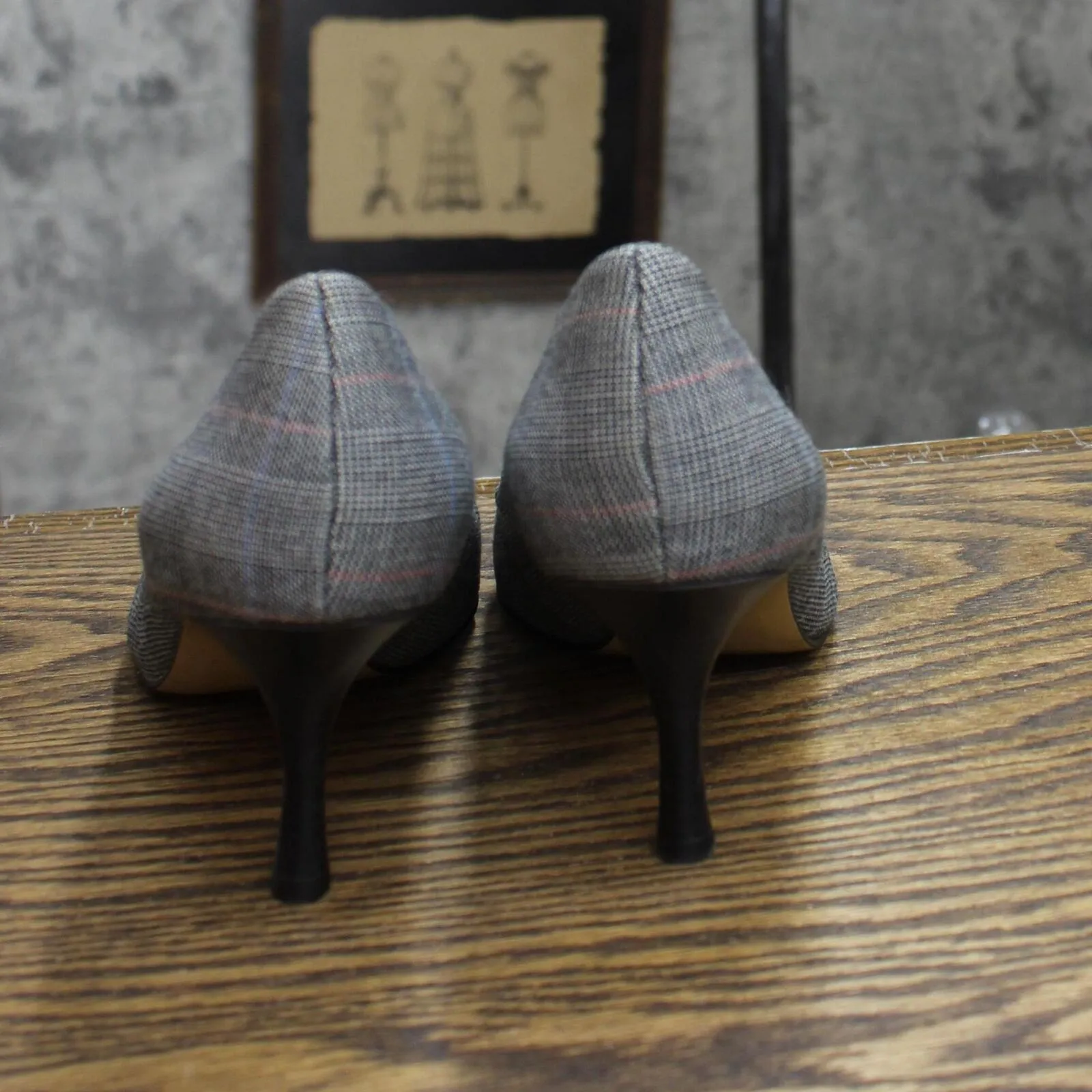 Nine West Womens Vintage Plaid Stiletto Heels 1673d4dd609348 Black Multi 6.5M