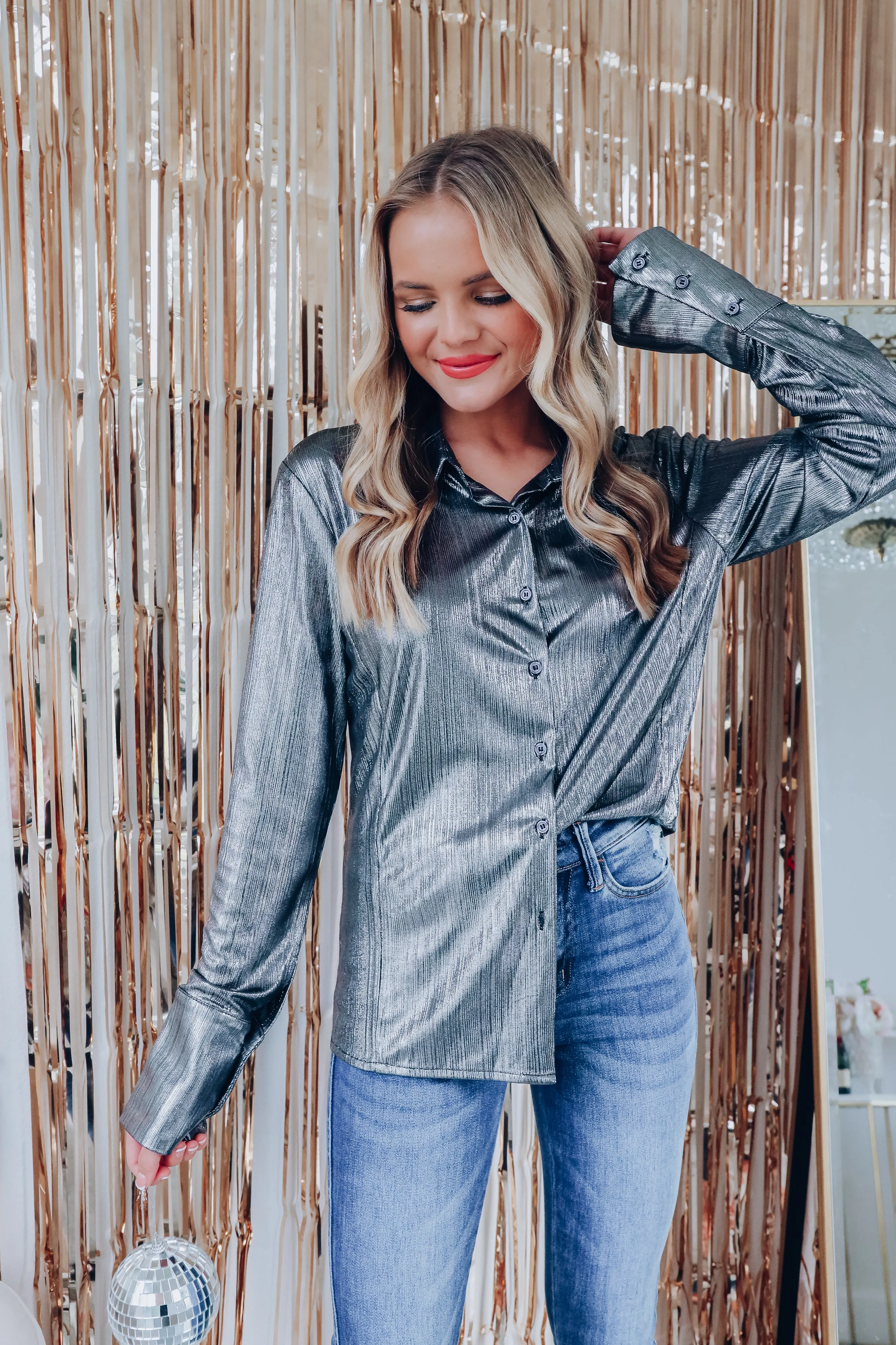 Not Your Average Button Up Shirt - Gunmetal