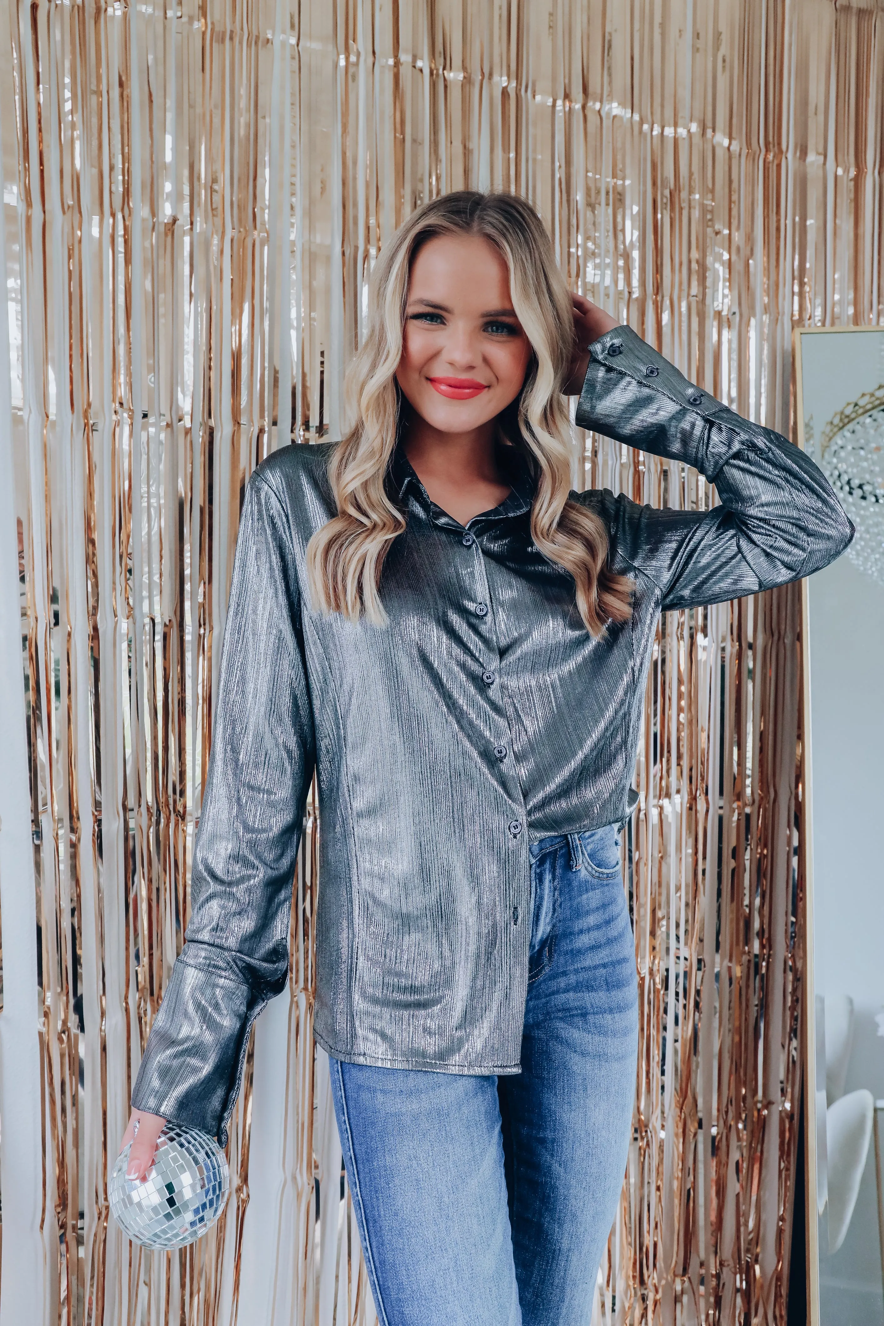 Not Your Average Button Up Shirt - Gunmetal
