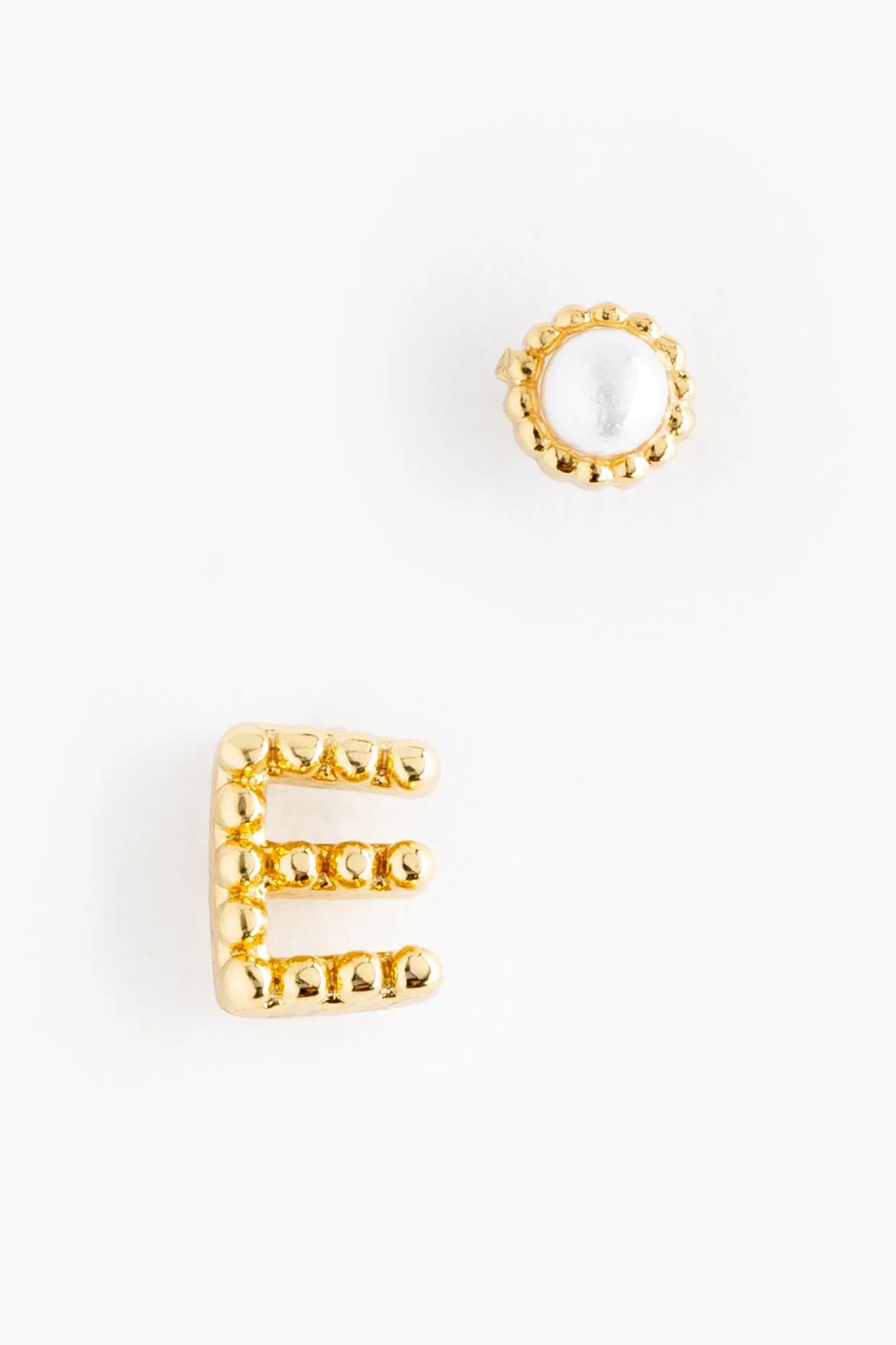 Pearl E Ball Stud Earrings
