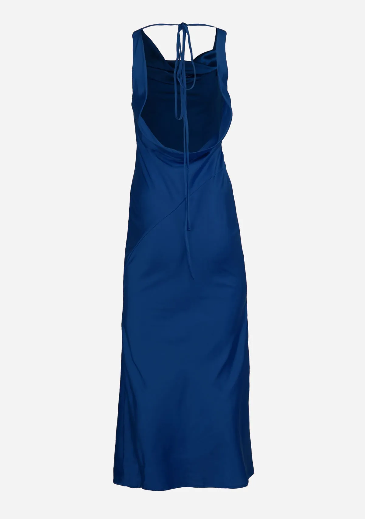 Plunging Back Cowl Neck Dress