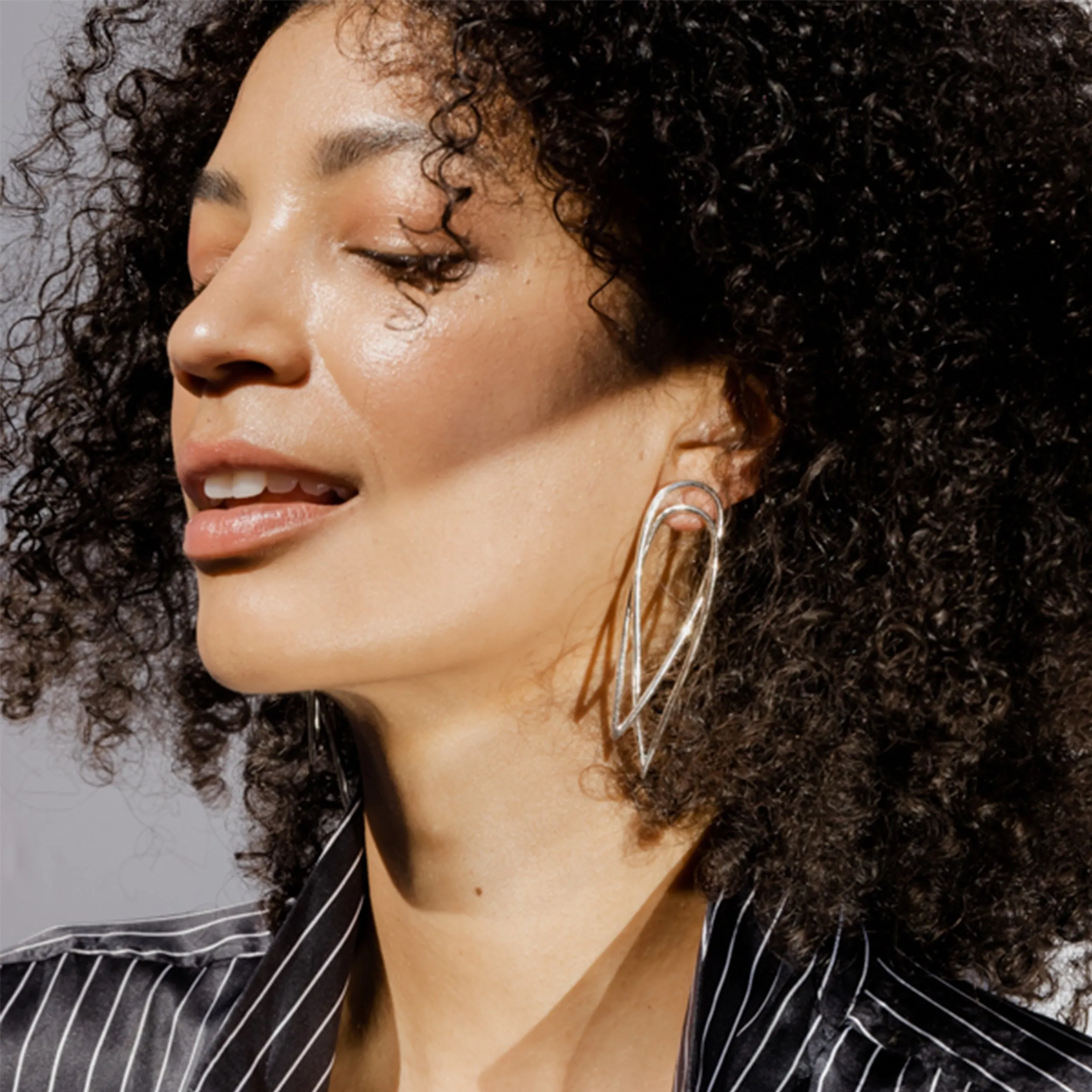 Pointed Teardrop Statement Earrings