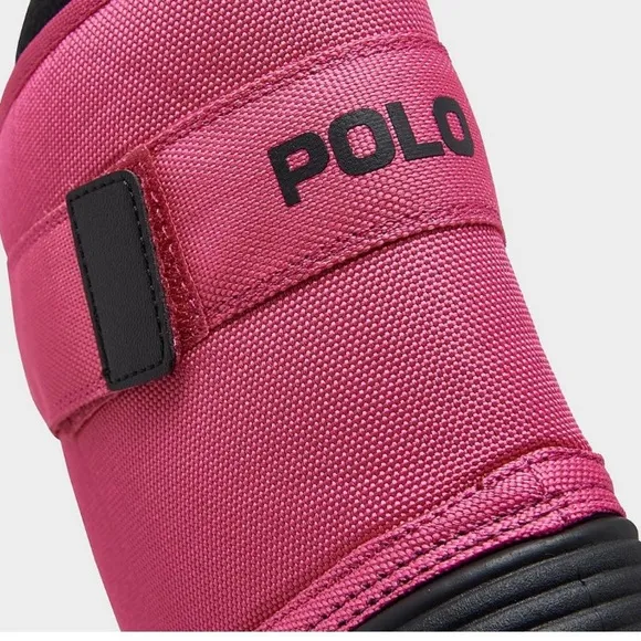 Polo Ralph Lauren Little Girls Everlee Fleece Winter Boots Pink/Black NIB NEW