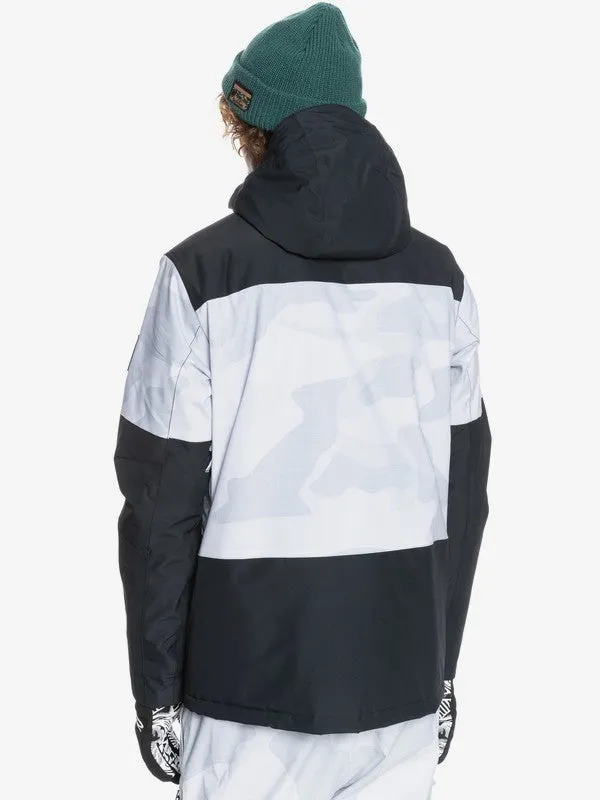 Quiksilver Mens Mission Insulated White Camo Snow Jacket