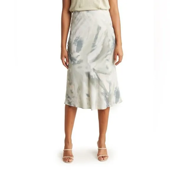 RAILS Anya‎ Watercolor Satin Midi Skirt