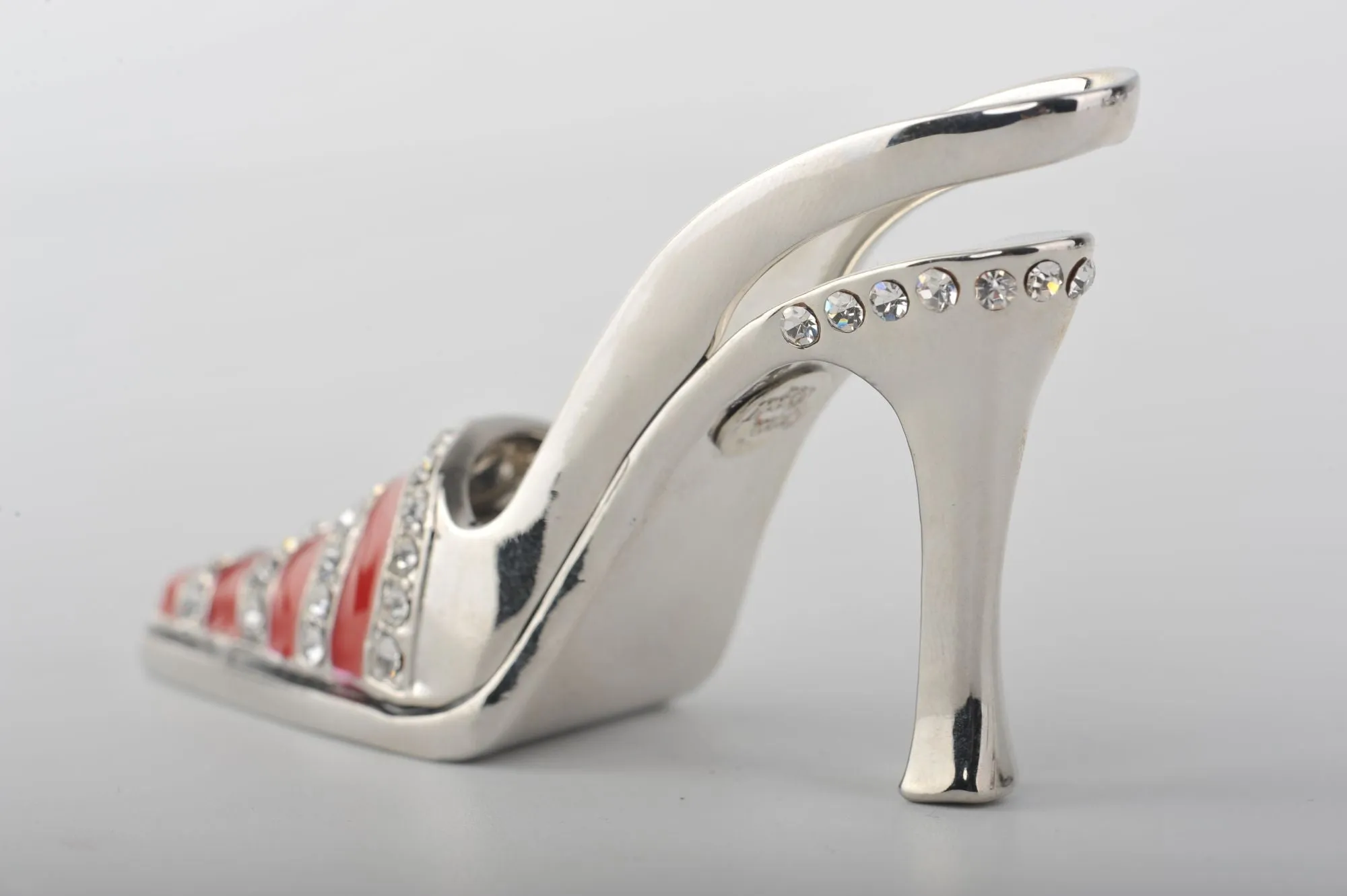 Red Silver Lady Trinket Shoe