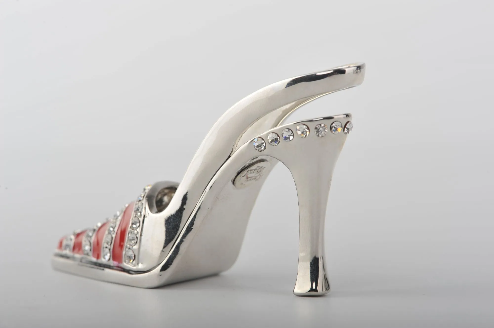 Red Silver Lady Trinket Shoe