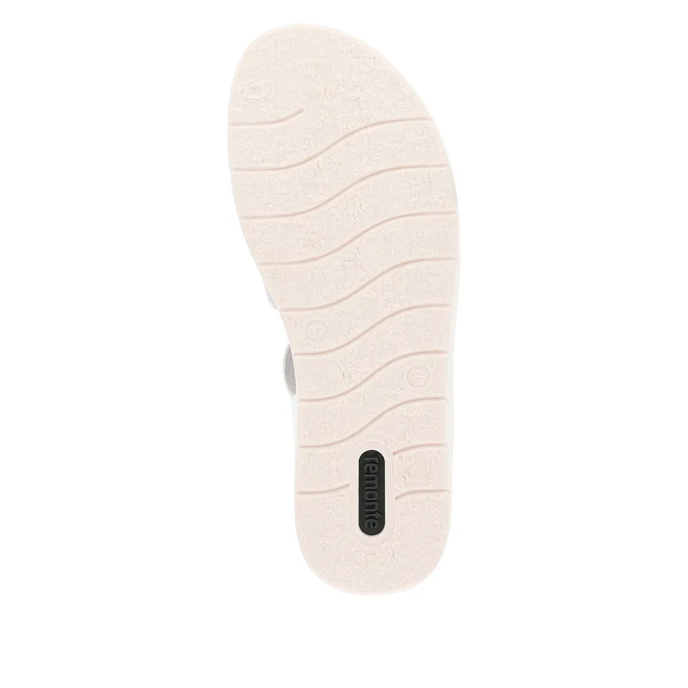 Remonte Low Wedge Sandal White/Silver