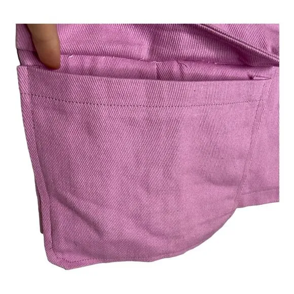 Revolve BY.DYLN Pippa Mini Skirt Low Rise Cargo Flap Pocket Twill Pink Large