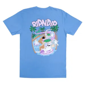 RIPNDIP Slide Into Summer T-Shirt Cornflower Blue
