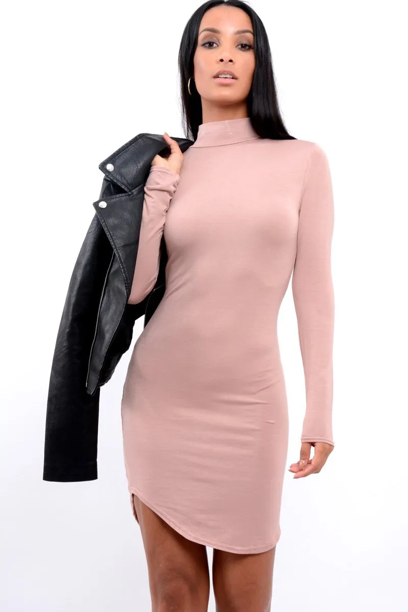 Rose High Neck Bodycon Dress - Lillia