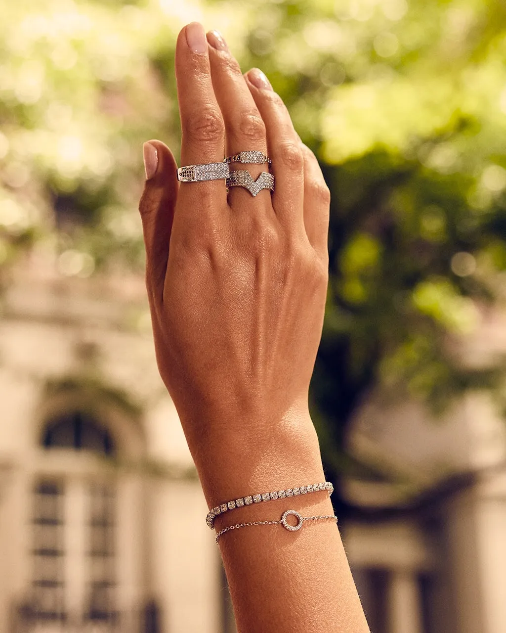 Sandra CZ Pointed Band Ring