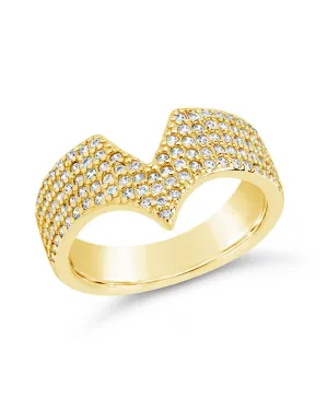 Sandra CZ Pointed Band Ring