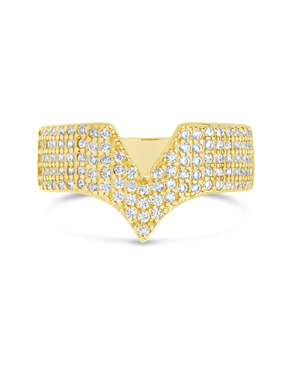 Sandra CZ Pointed Band Ring