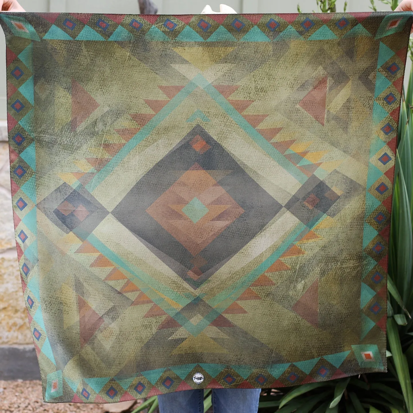 Santa Fe Long Tall Wild Rag Silk Scarf