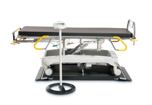 seca 657r - Class III high capacity digital platform scale for trolleys / stretchers with BMI. RS232 interface - ideal for Renal Units