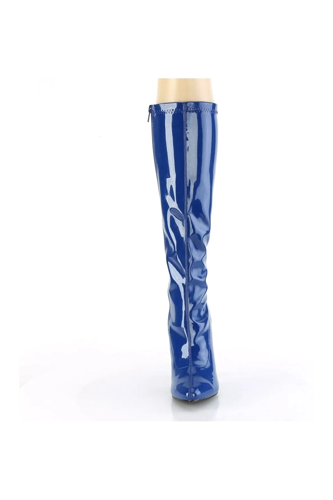 SEDUCE-2000 Blue Patent Knee Boot