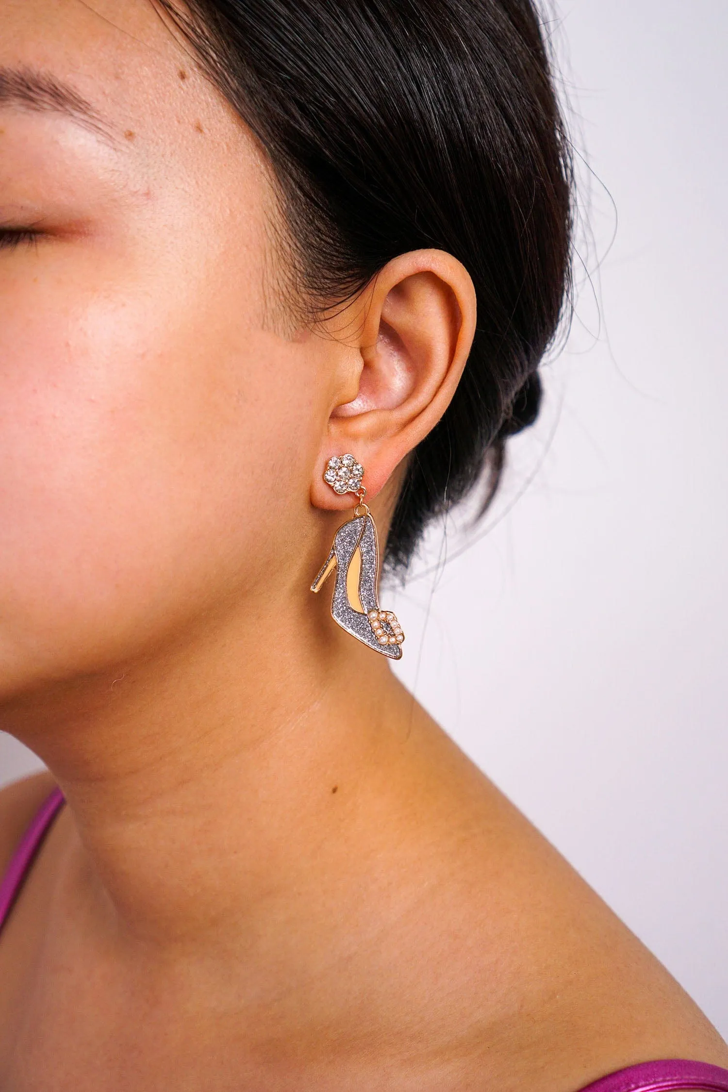 Silver Stiletto Earrings