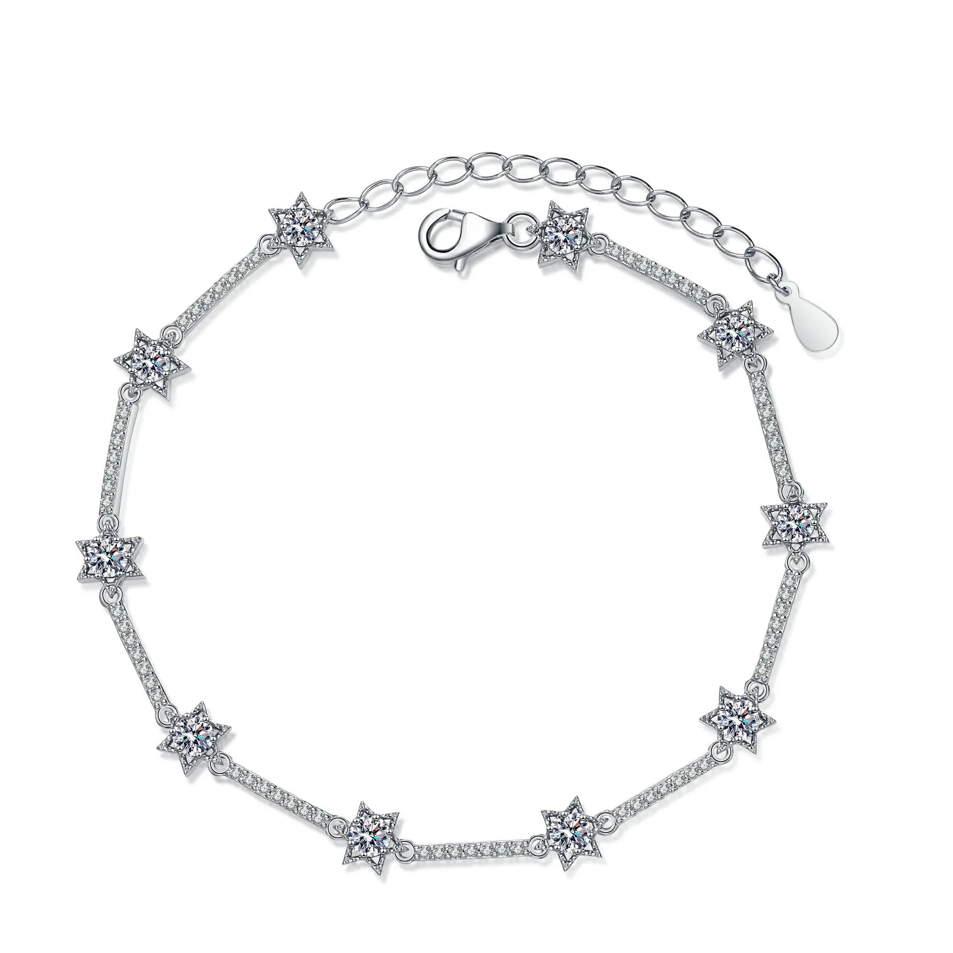 Six Pointed Star Diamond Bracelet