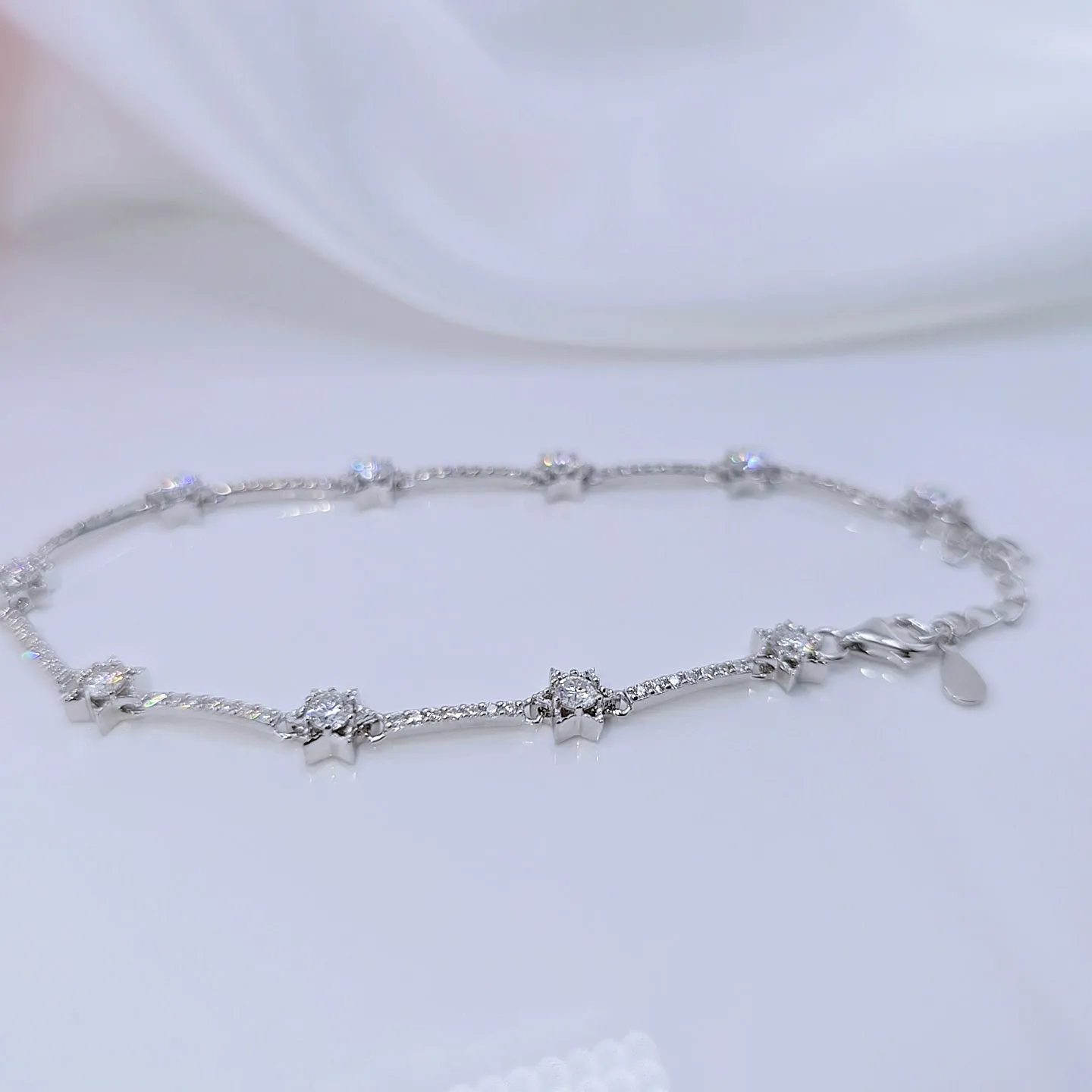 Six Pointed Star Diamond Bracelet