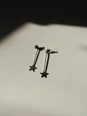 Sterling Star Drop Earrings