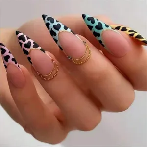Stiletto French Matte Leopard Print