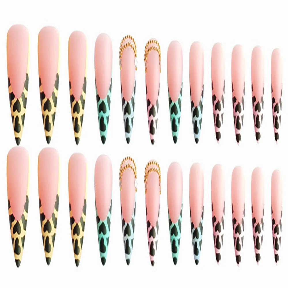Stiletto French Matte Leopard Print