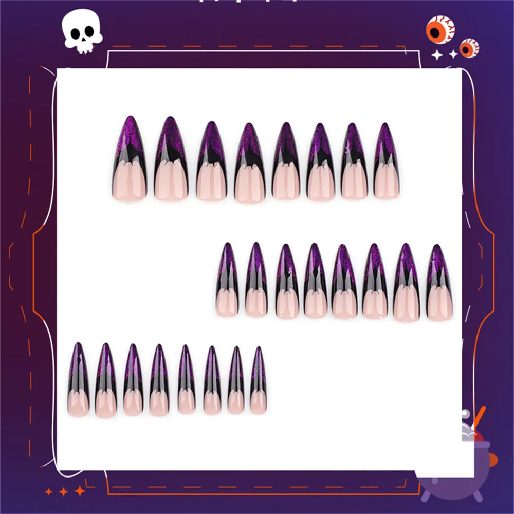 Stiletto  Halloween Purple French