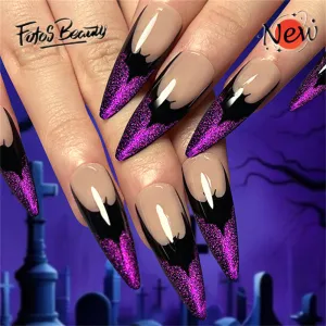Stiletto  Halloween Purple French
