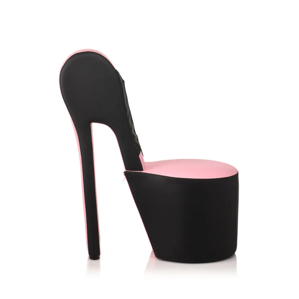 Stiletto Sex Chair - Pink & Black 40"