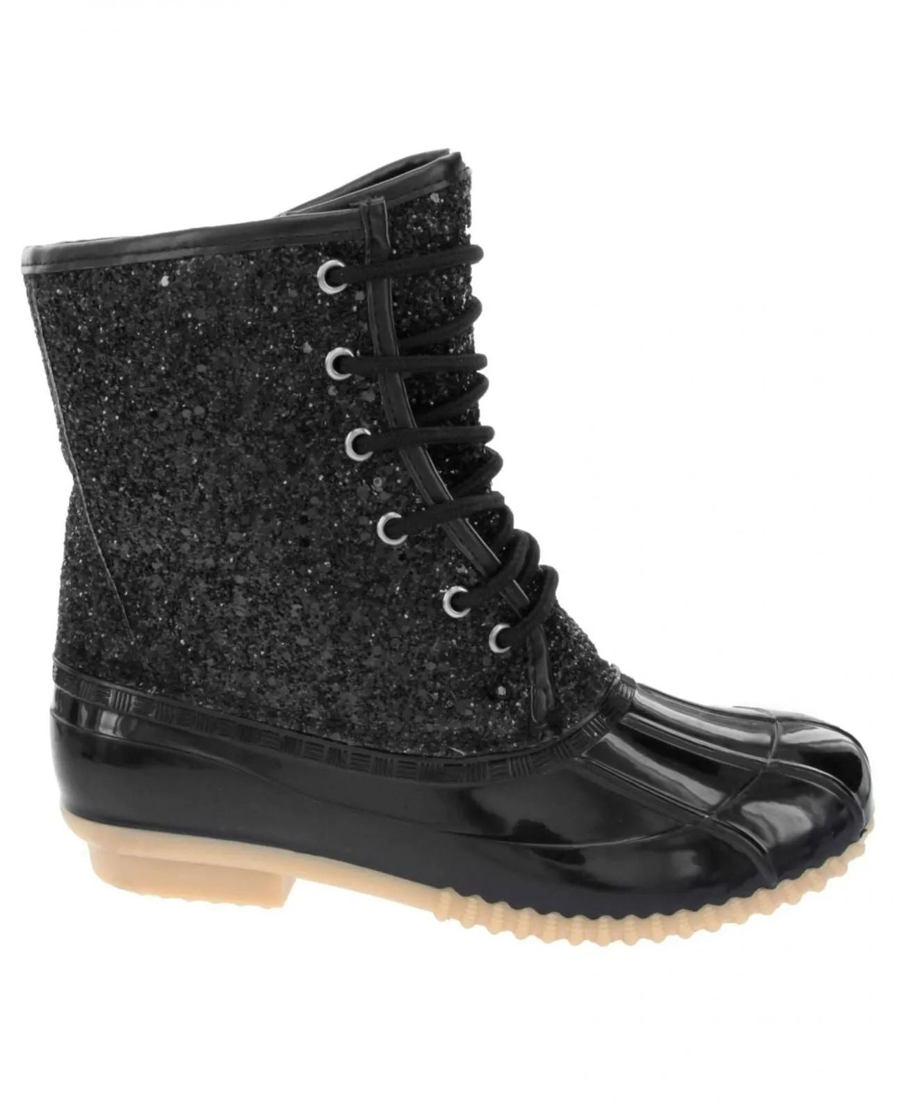 Sugar Women's Skylar Glitter Duck Boots Shoes SGR-SKYLAR 2 Black 9M