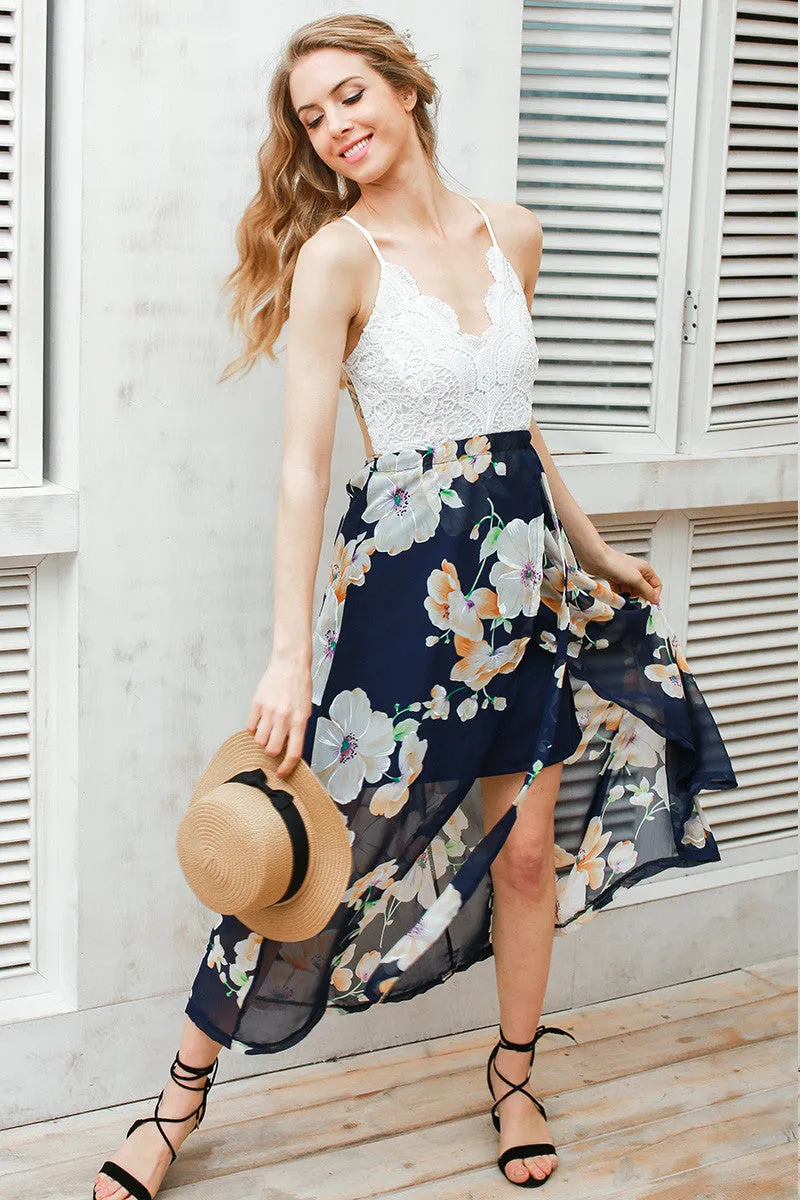 Summer lace v neck dress Strap  high waist beach designed 2017