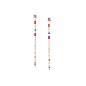 Suzanne Kalan Rainbow Sapphire Drop Earring