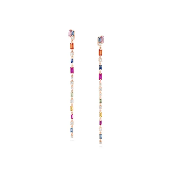 Suzanne Kalan Rainbow Sapphire Drop Earring