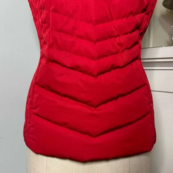 Talbots Red Down Puffer Vest Winter Duck Down Insulated Jacket Small