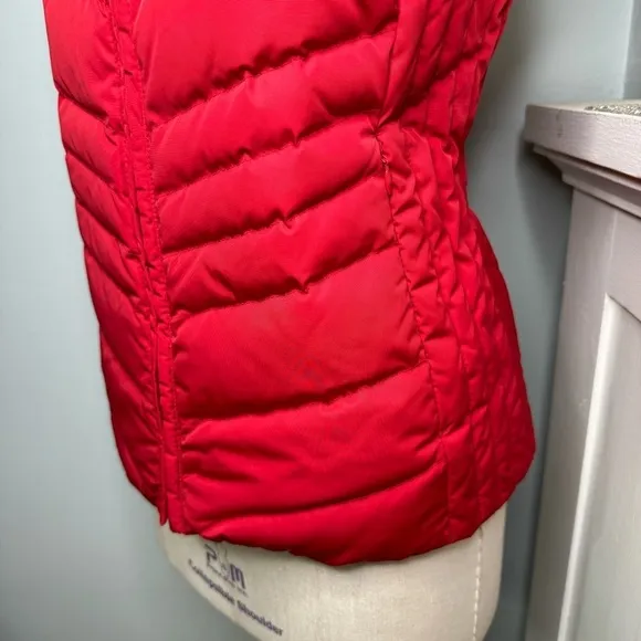 Talbots Red Down Puffer Vest Winter Duck Down Insulated Jacket Small