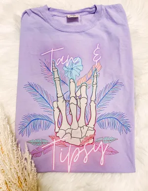 Tan And Tipsy Summer Tee/ Comfort Colors or Bella Options