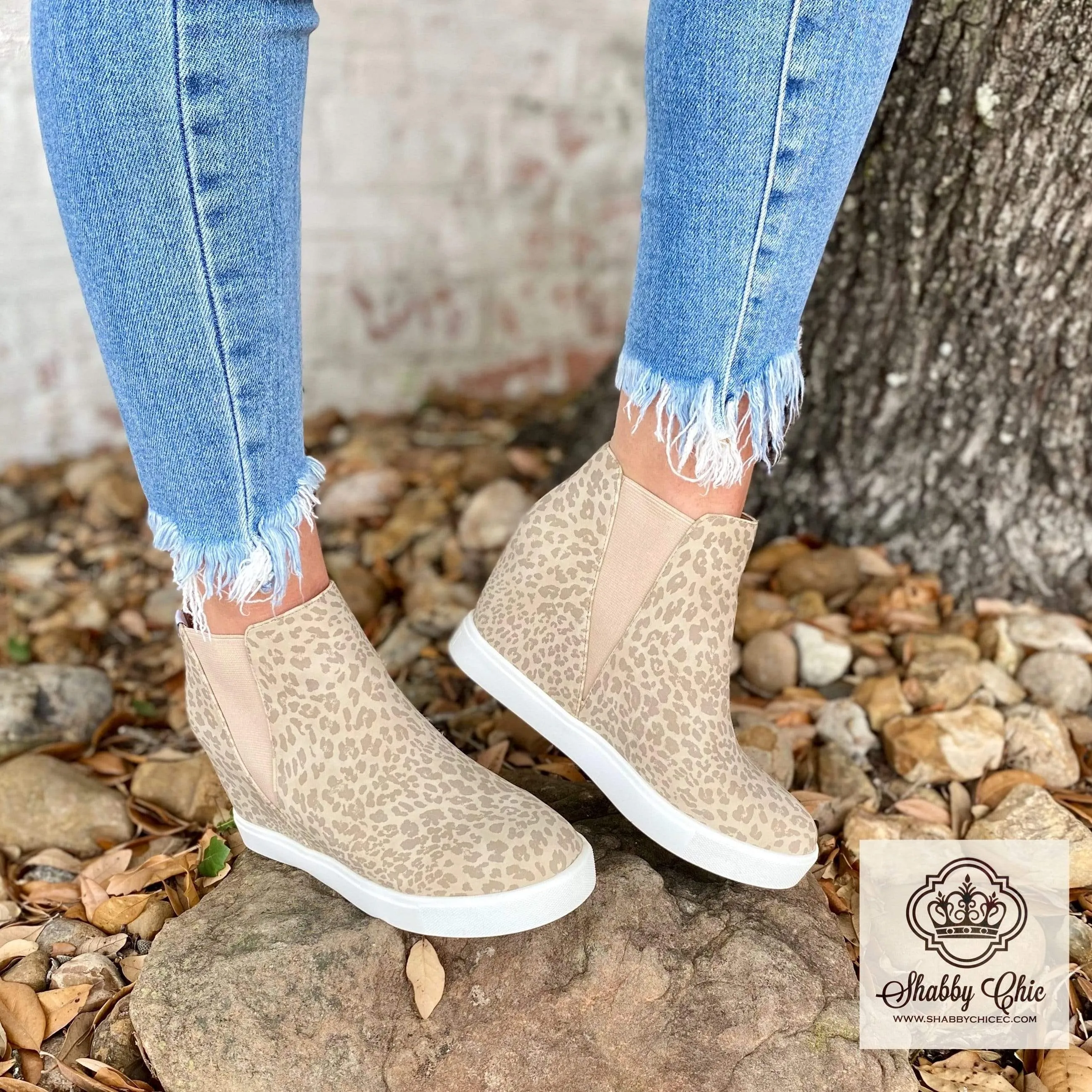 Taupe Leopard Booties