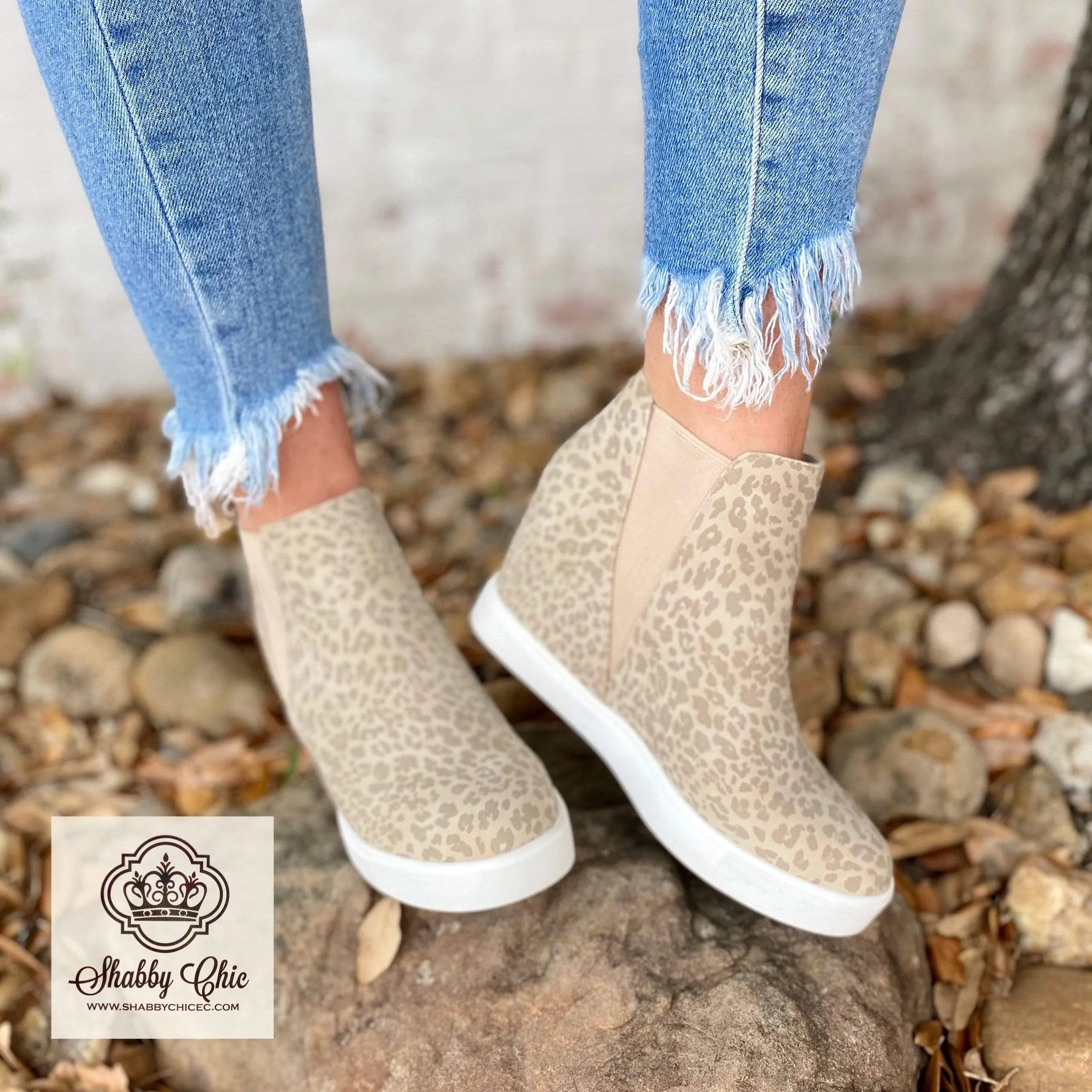 Taupe Leopard Booties