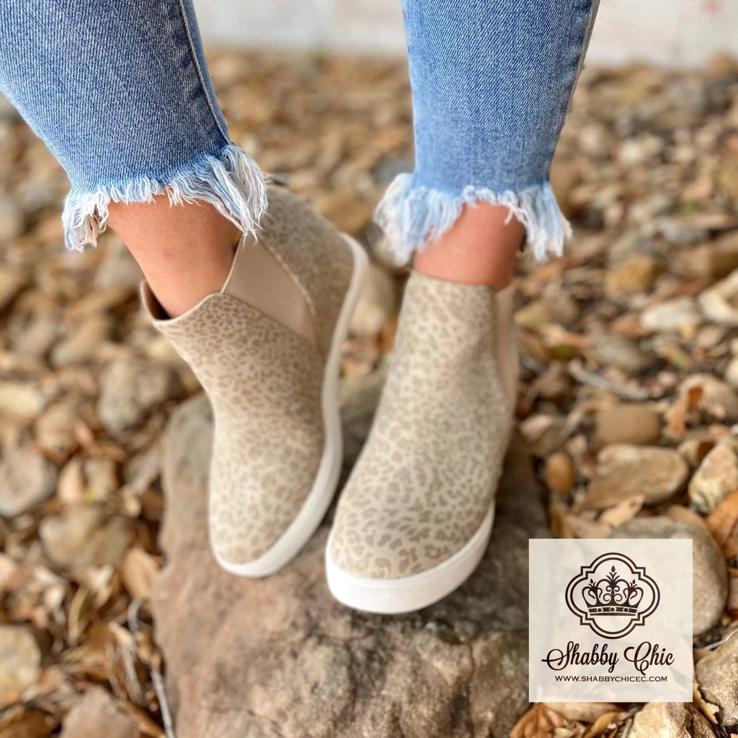 Taupe Leopard Booties