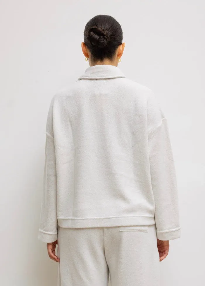 Teddy Collar Pullover (Cement)